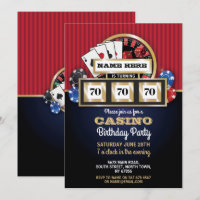 Convidar Festa de aniversário Noite de Las Vegas C