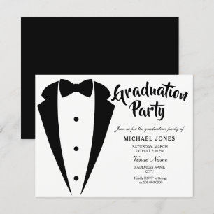 Convite Convidar Festa de formatura de Suit & Tie Boys
