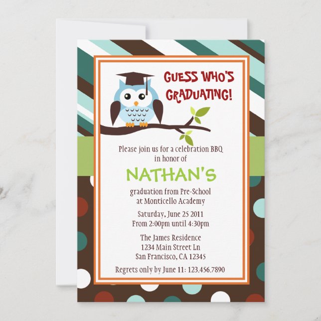 Convite Convidar Formando de Coroa Moderna (Frente)