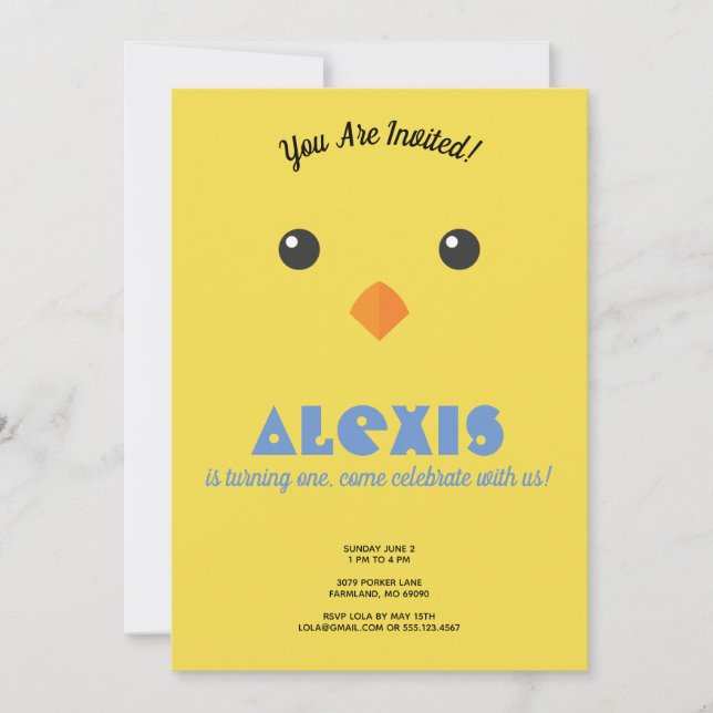 Convite Convidar Foto para Festa de aniversário de rosto d (Frente)