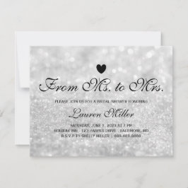 Convite Convidar - Lit Silver Glit Fab Sra.Sra. Chá de pan