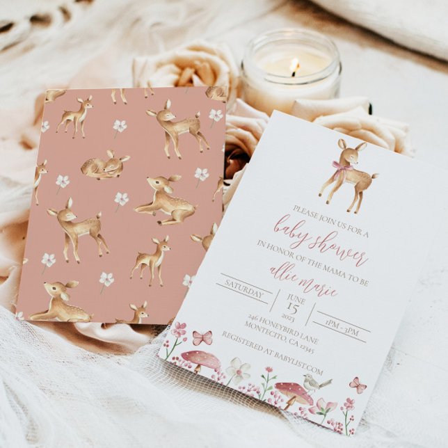 Convite Convidar Menina para Convidar Chá de fraldas (Criador carregado)