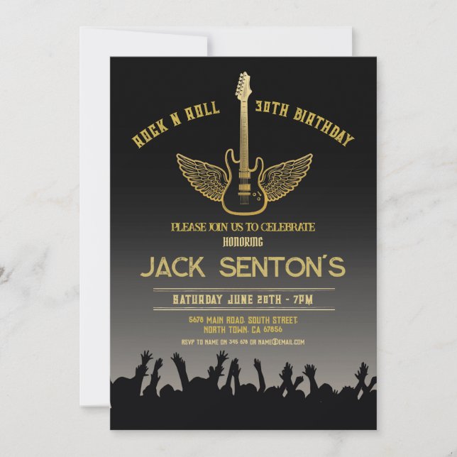 Convite Convidar Música de Violão no Festival de Festas de (Frente)