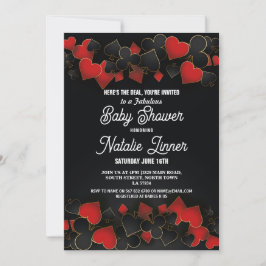 Convite Convidar o chá de fraldas Las Vegas Casino Royale