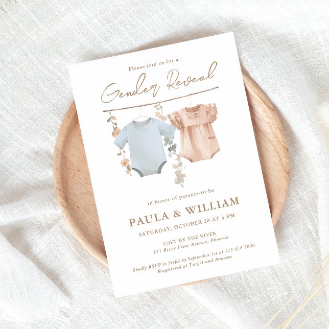 Convite Convidar o Partido de Revisão de Boho Gênero (Criador carregado)