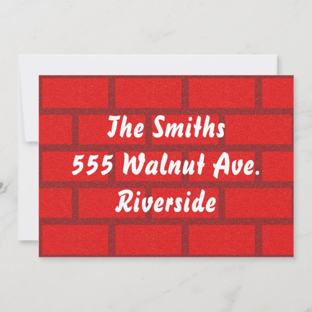 Convite Convidar Parede de Brick (Frente)