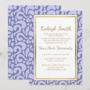 Convite Convidar Parte de Tronco de Colégio Violeta Roxo P