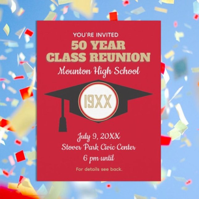 Convite Convidar Reunião! Cartão-postal de Reunião de Clas (Criador carregado)