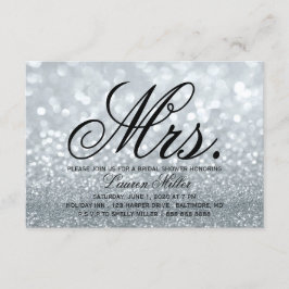 Convite Convidar - Silver Glit Fab Sra. Chá de panela