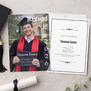 Convite Convidativo de Formatura com Foto Moderna Perfeito