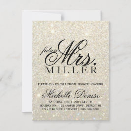 Convite Convide - a Sra. futura fabuloso Nupcial do brilho