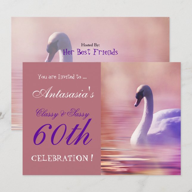 CONVITE CONVIDE CLASSE E SOFISTICAÇÃO AOS 60 (Frente/Verso)