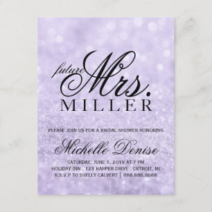 Convite Convide - Lit Purple Glit Futuro Sra. Bridal