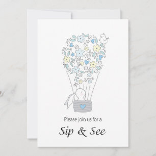 Convite Convide o bebê e veja Bunny Bird