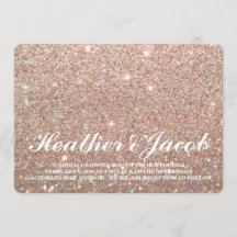 Convide - o casamento fabuloso Dourado cor-de-rosa