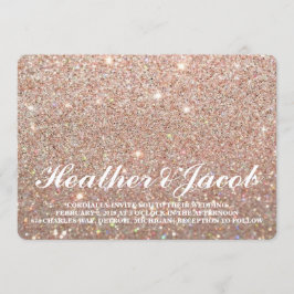 Convite Convide - o casamento fabuloso Dourado cor-de-rosa