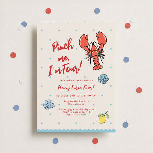 Convite Convide para 4º Aniversário Pinch Me I’m Four Lago