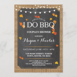 Convite Convidei O CHURRASCO Fall Rustic Chalk Party