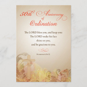 Convite Convite, 50.º aniversário da Bênção Ordinári