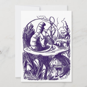 Convite Convite: Alice no País das Maravilhas - Lagarta