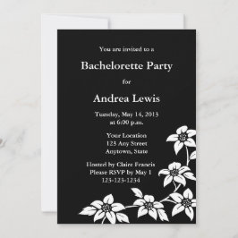 Convite Convite/Anúncio de Festa de solteira Preta