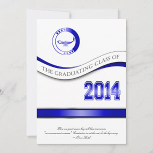 Convite Convite/Anúncio de graduação Azul 2014
