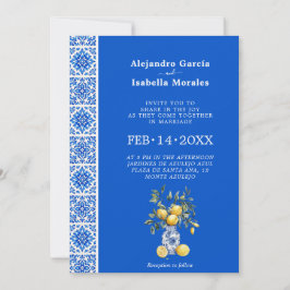 Convite  💙🍋Convite Azul & Limone Romance [azul]
