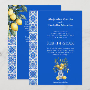 Convite  💙🍋Convite Azul & Limone Romance [azul]