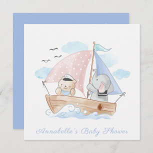 CONVITE CONVITE: CHÁ DE BEBÊ: BEAR + ELEFANTE