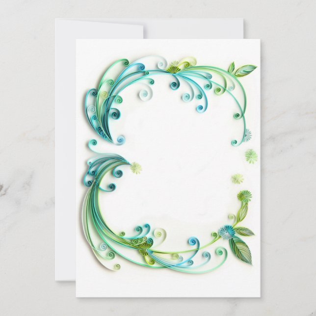 Convite Convite/inserção/cartão vazios do "verde" (Frente)