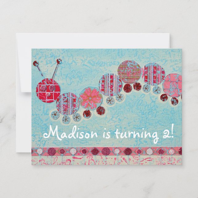 Convite Convite: Lagarta (Frente)