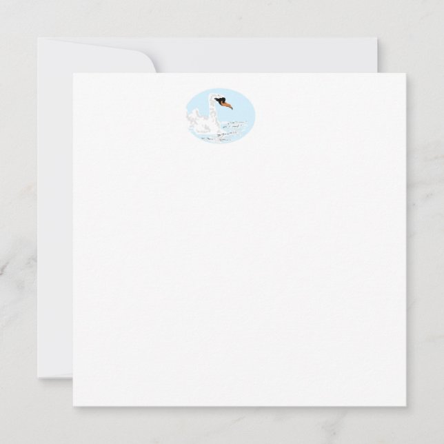 Convite Convite: Logotipo de um Cisne (Frente)