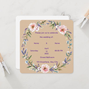 Convite "Convite para Casamento Floral Russo Personalizado