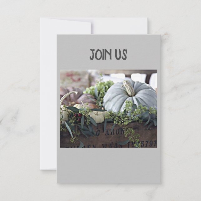 CONVITE **CONVITE PARA JANTAR DE AÇÃO DE GRAÇAS** (Frente)