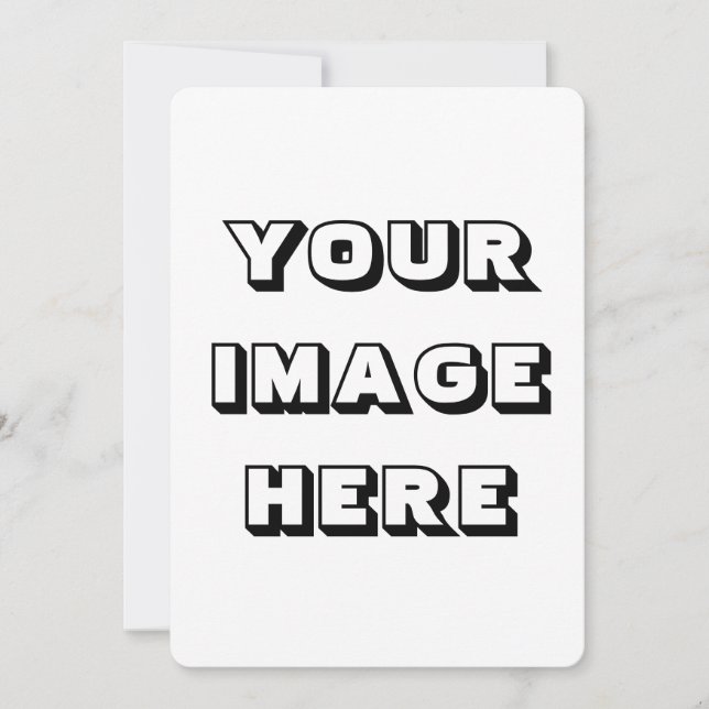 Convite Convite, Tamanho: 5" x 7", Imagem Aqui (Frente)