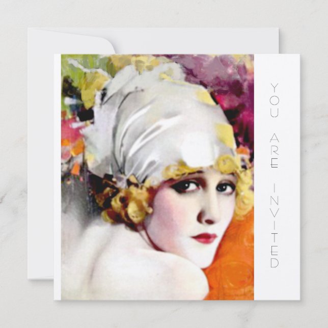 Convite Convites, Anna Nilsson sobre ouro metálico (Frente)