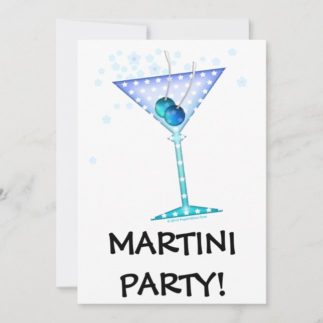 Convite, Convites - BLUE MARTINI (Frente)