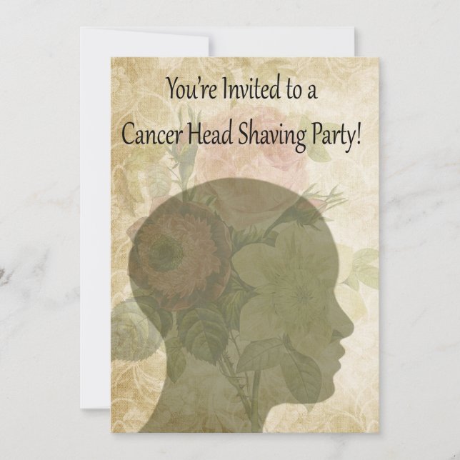 Convite Convites, Cancer Support Head Saving Party (Frente)