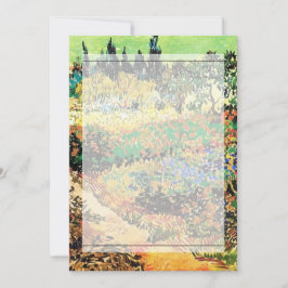 Convite Convites. Jardim florido com caminho