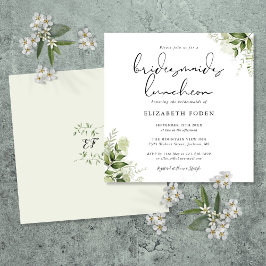 Convite Convivio de Damas de Honra com Monograma Floral Ve
