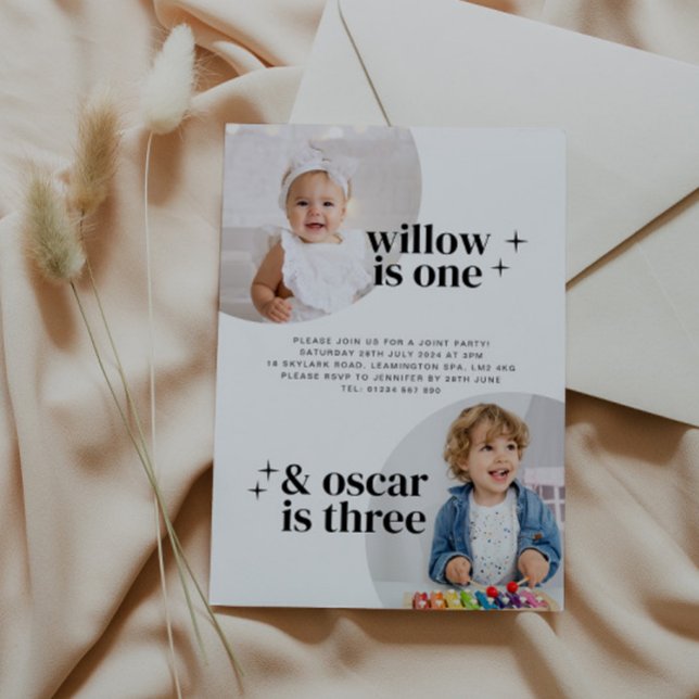 Convite Convocação de Aniversário para Garota Conjunta com (Criador carregado)