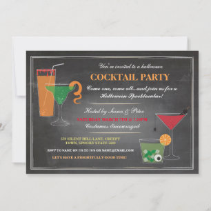 Convite Convocação de Bebidas de Halloween