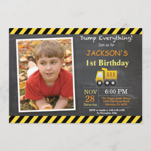 Convite Convocação de Caminhão de Aniversário para Con