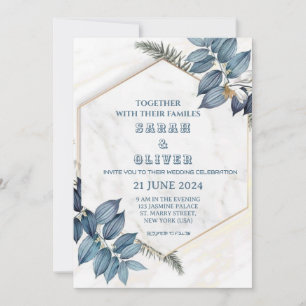 Convite Convocação de Casamento de Aquarela Incrível em So