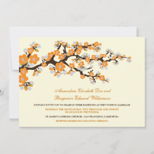 Convite Convocação de Casamento de Cherry Blossoms (tang