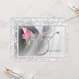 Convite Convocação de Casamento de Frame Flourish Calla Li