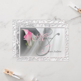 Convite Convocação de Casamento de Frame Flourish Calla Li