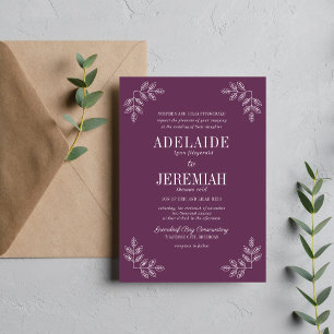 Convite Convocação de Casamento Floral de Fita 6 com Sim