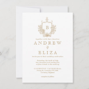 Convite Convocação de Casamento para Casamento de Monogram