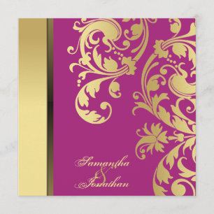 Convite Convocação de Casamento, Shimmer Dourado, Redemo